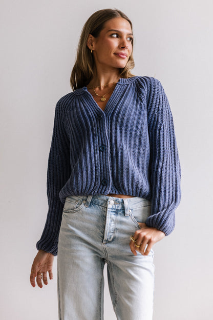 Katie Knit Cardigan in Navy - FINAL SALE