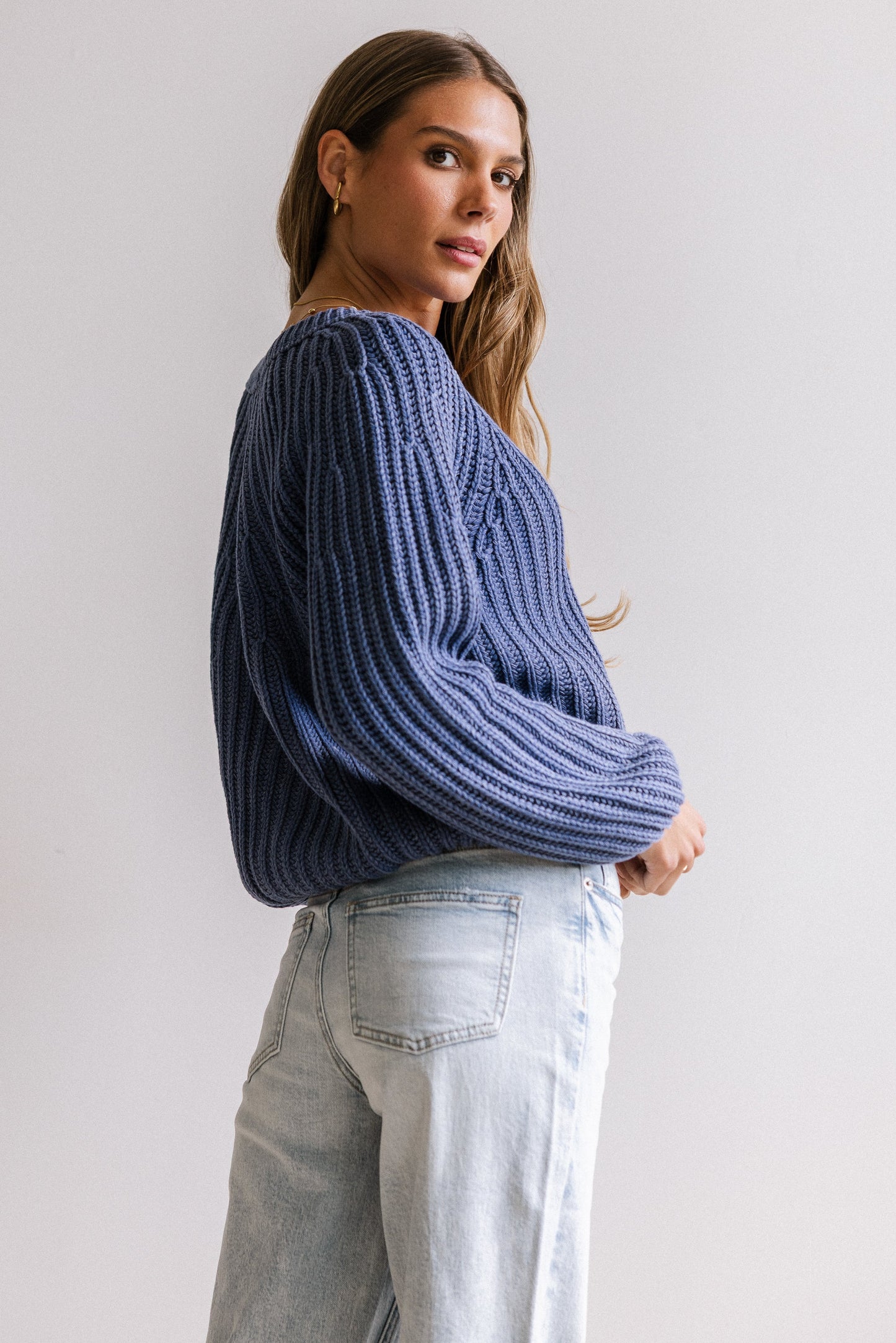 Katie Knit Cardigan in Navy - FINAL SALE