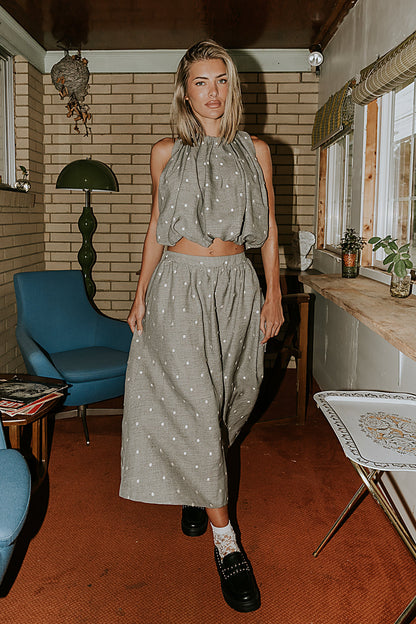 Jozie Polka Dot Midi Skirt - FINAL SALE