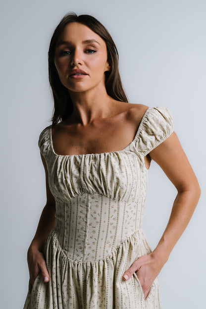 Oaklynn Corset Midi Dress - FINAL SALE