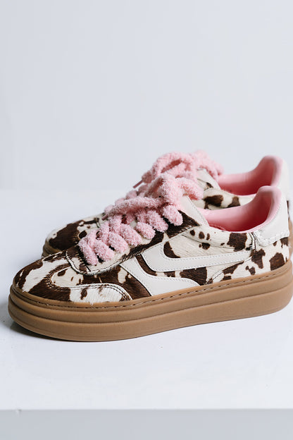 Steve Madden Dodge Sneaker in Cow Print
