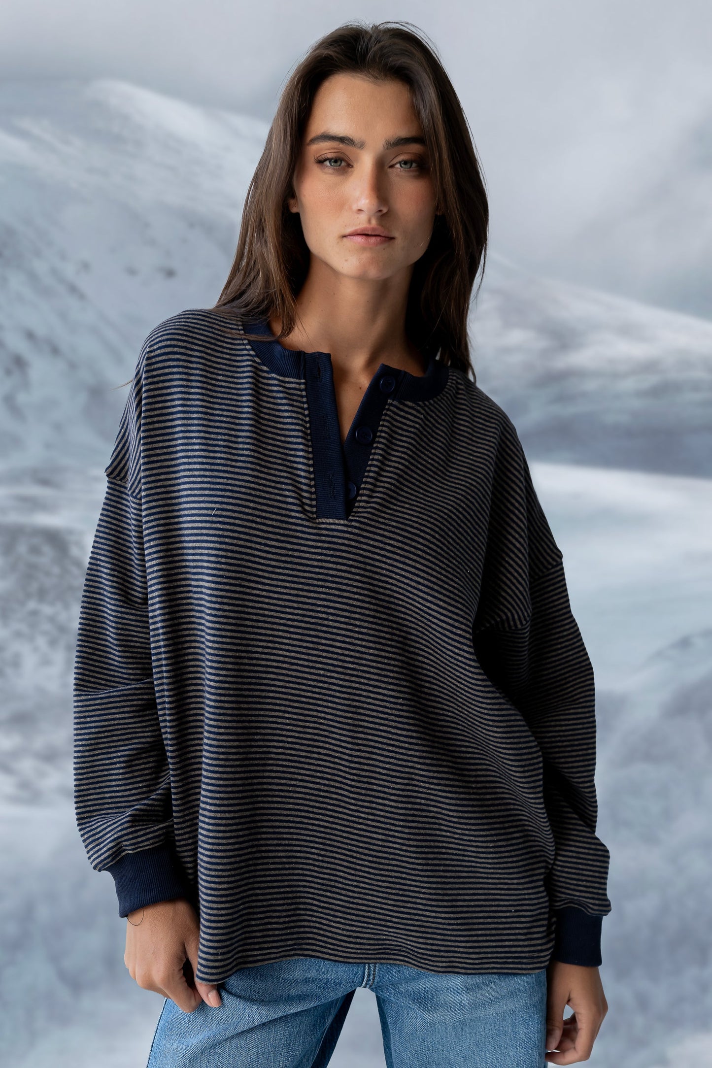 Skye Oversized Striped Top - FINAL SALE