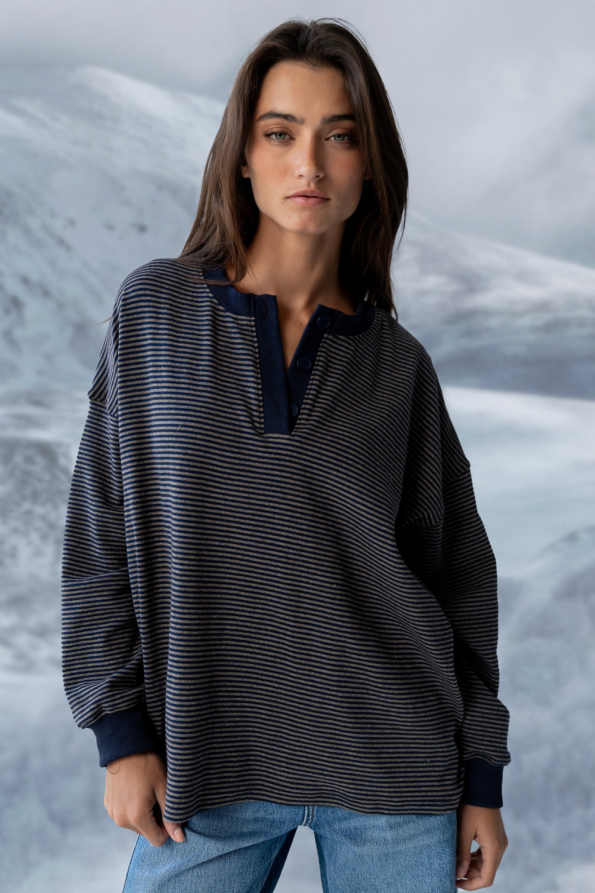 Skye Oversized Striped Top - FINAL SALE