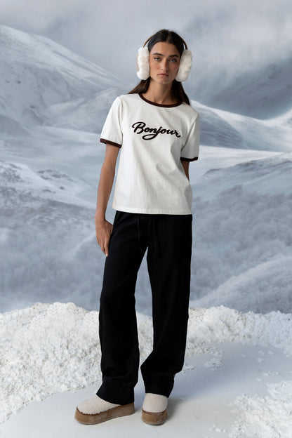 Bonjour Knit Top in Brown