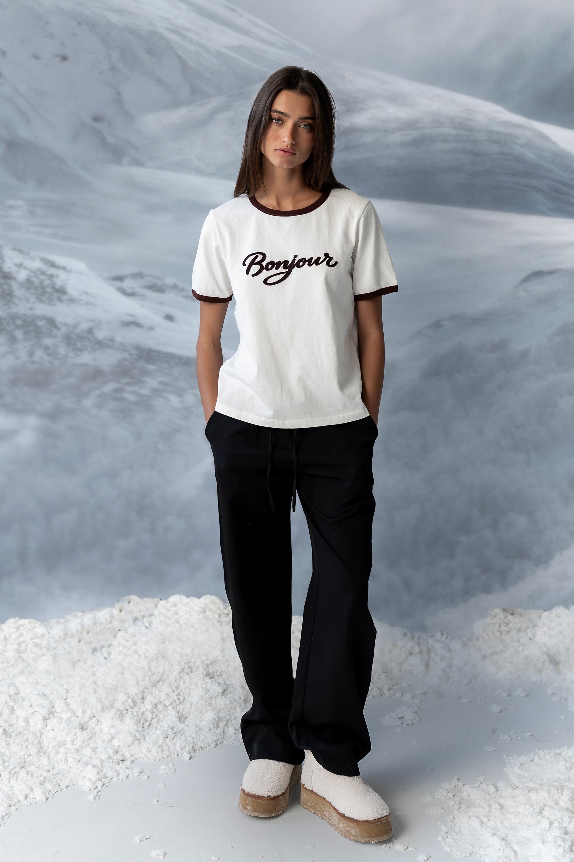 Bonjour Knit Top in Brown