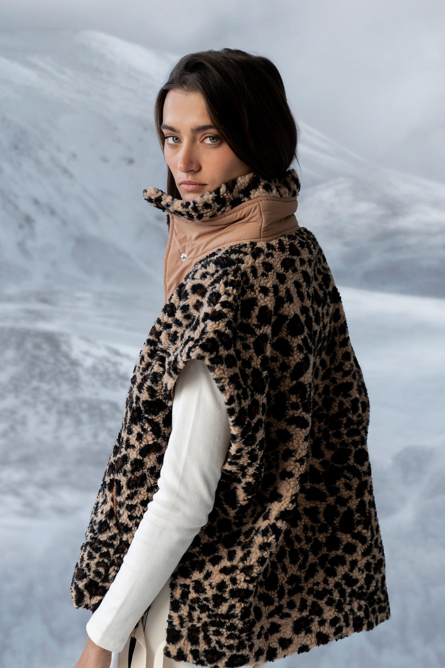 Pennie Leopard Sherpa Vest - FINAL SALE