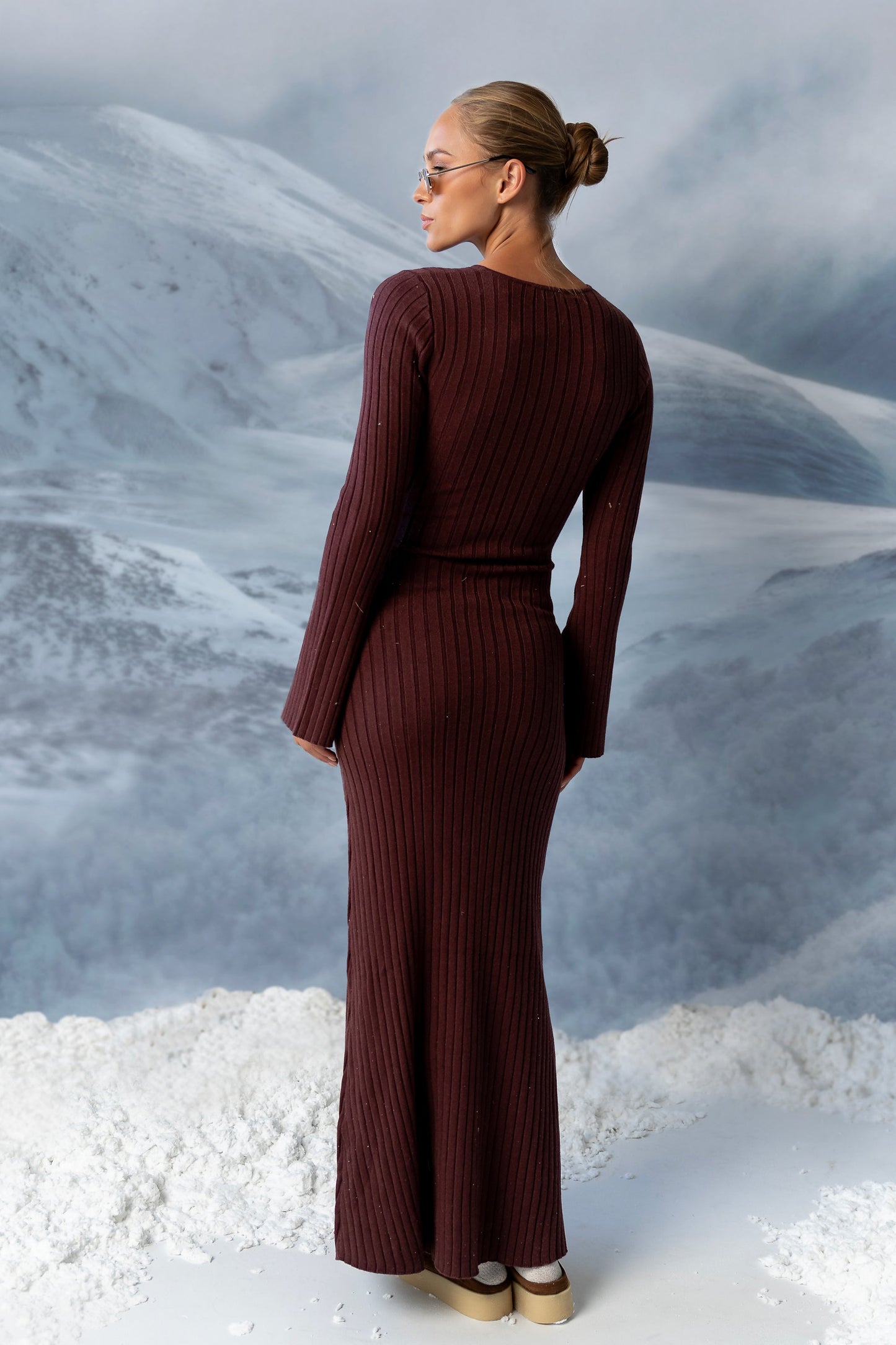Torrey Maxi Dress in Red-Brown - FINAL SALE