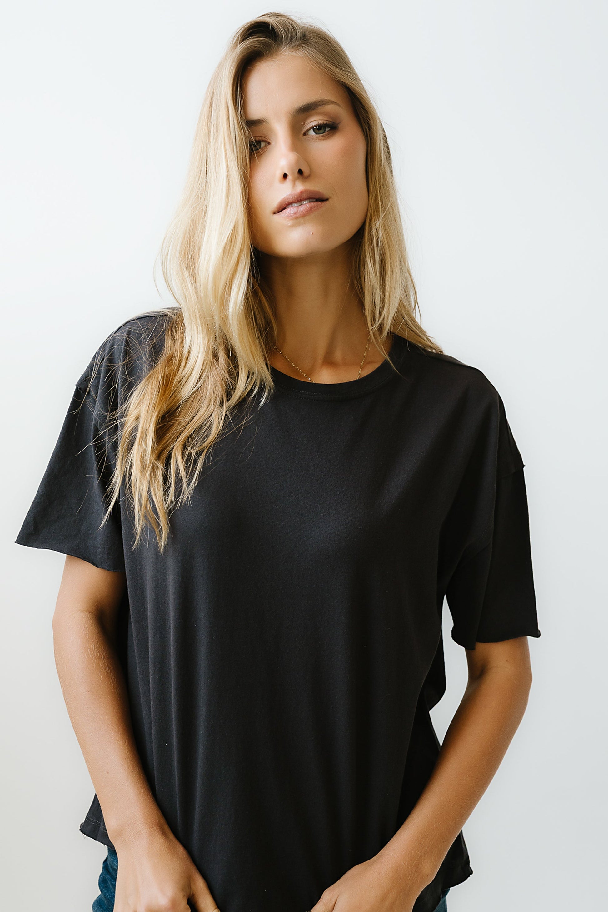 Abby Oversized Tee in Black - FINAL SALE
