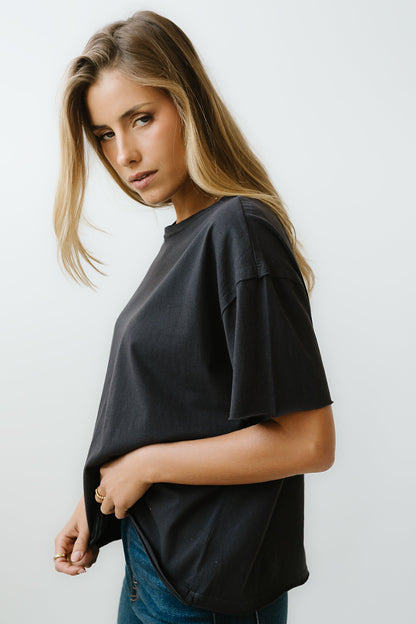 Abby Oversized Tee in Black - FINAL SALE