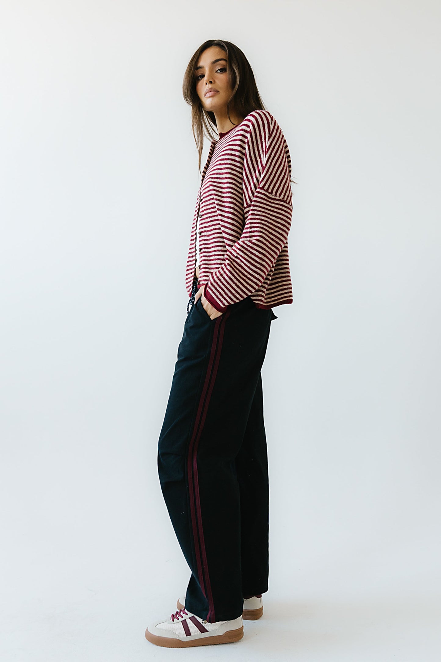 Franklin Striped Joggers in Navy