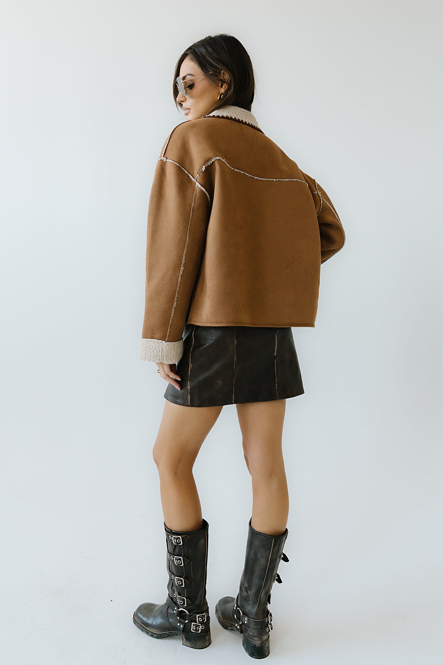 Collins Suede Jacket in Camel - FINAL SALE