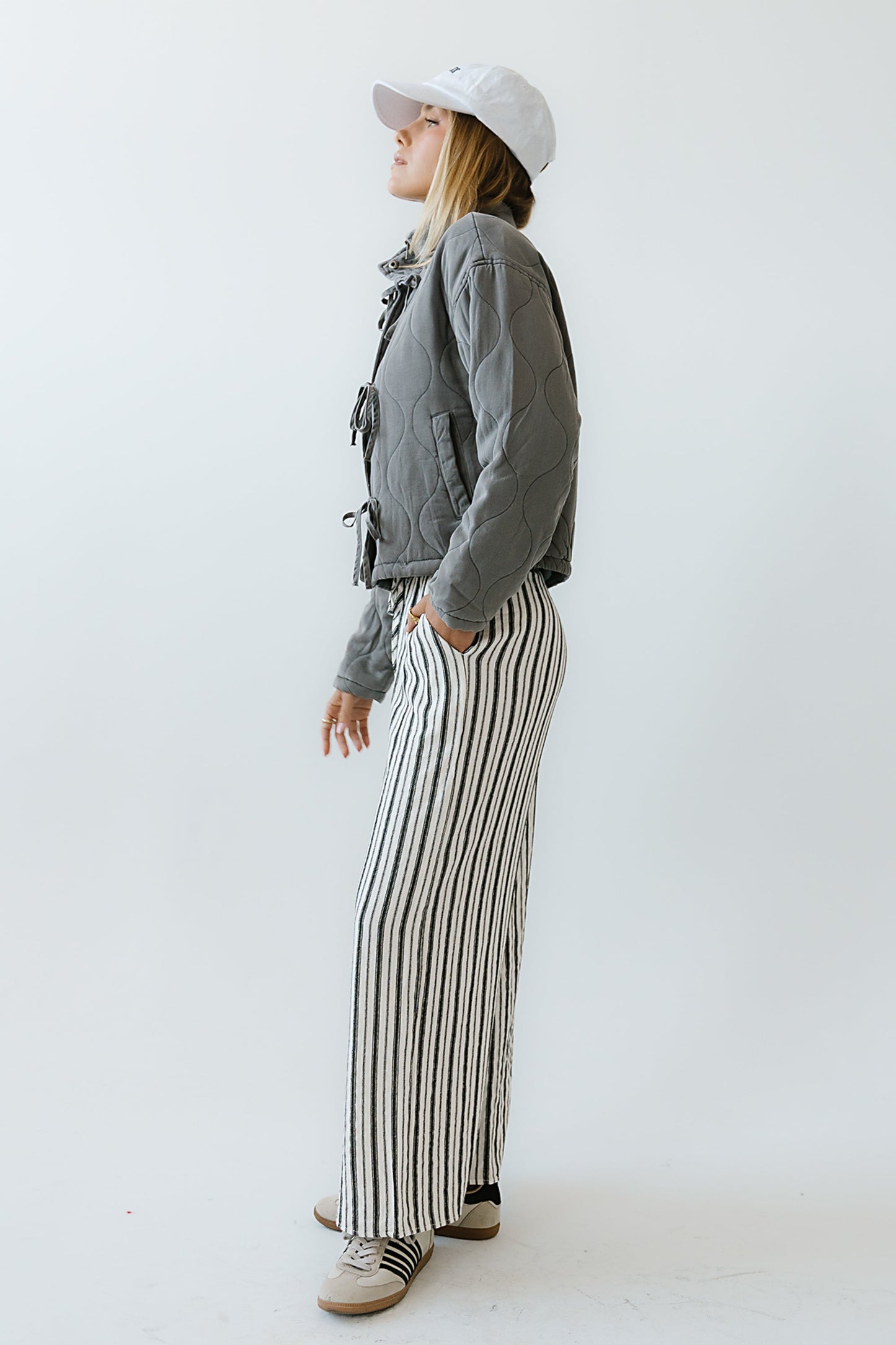 Quinn Quilted Jacket in Charcoal - FINAL SALE