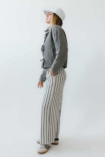 Quinn Quilted Jacket in Charcoal - FINAL SALE