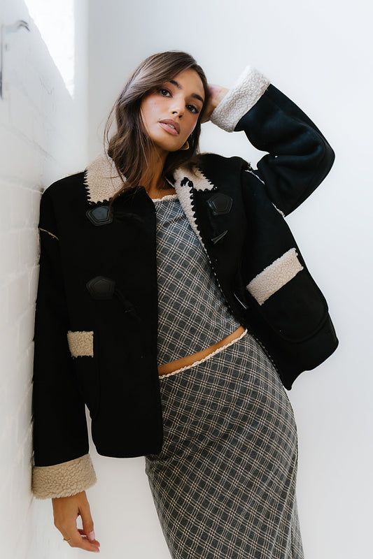 Collins Suede Jacket in Black - FINAL SALE