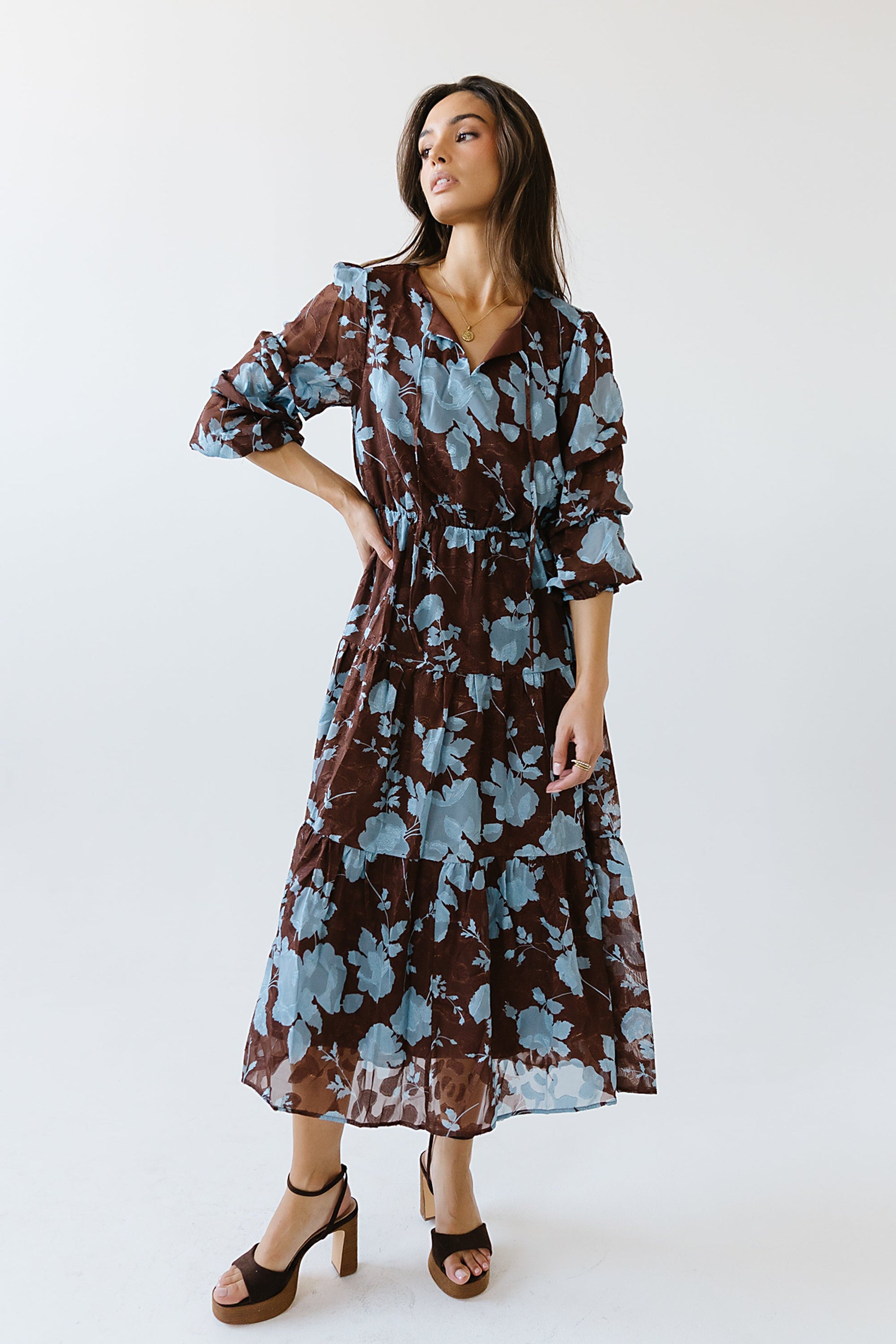 Cache Floral Midi Dress - FINAL SALE