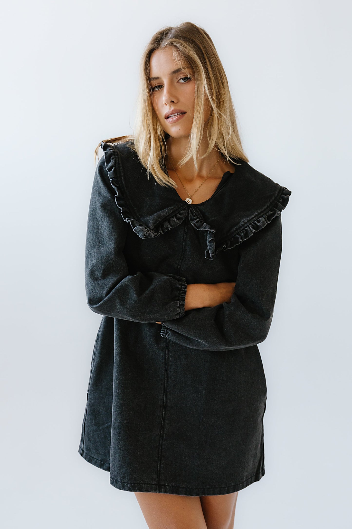 Iris Denim Babydoll Dress - FINAL SALE