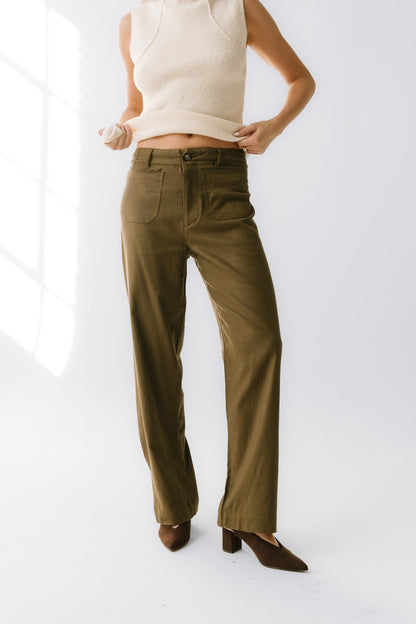 Lander Wide Leg Pants in Olive