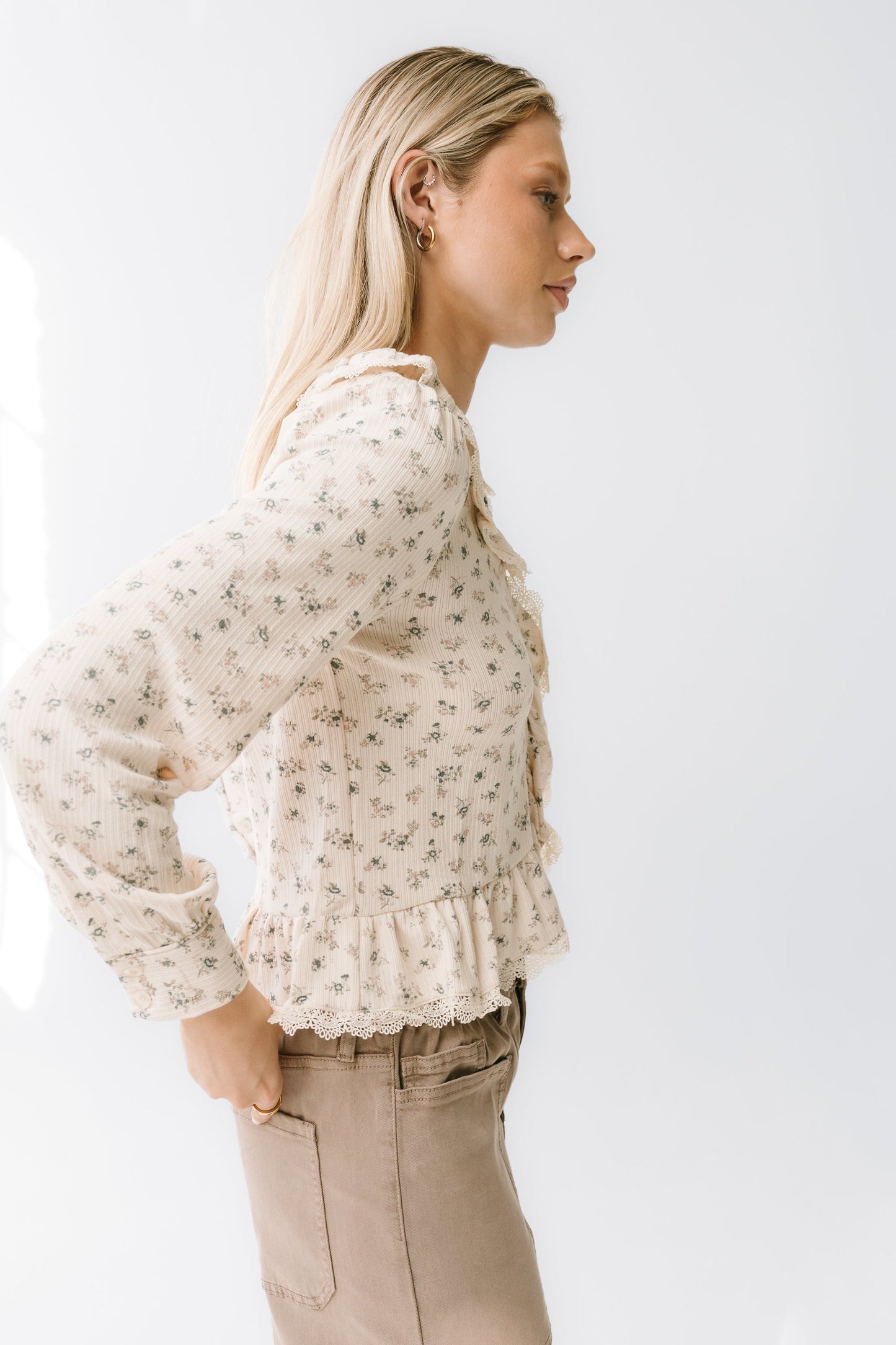 Monty Floral Ruffle Top