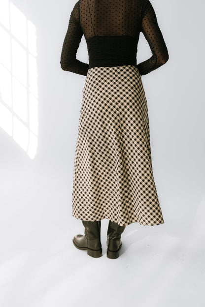 Posie Gingham Skirt in Black - FINAL SALE