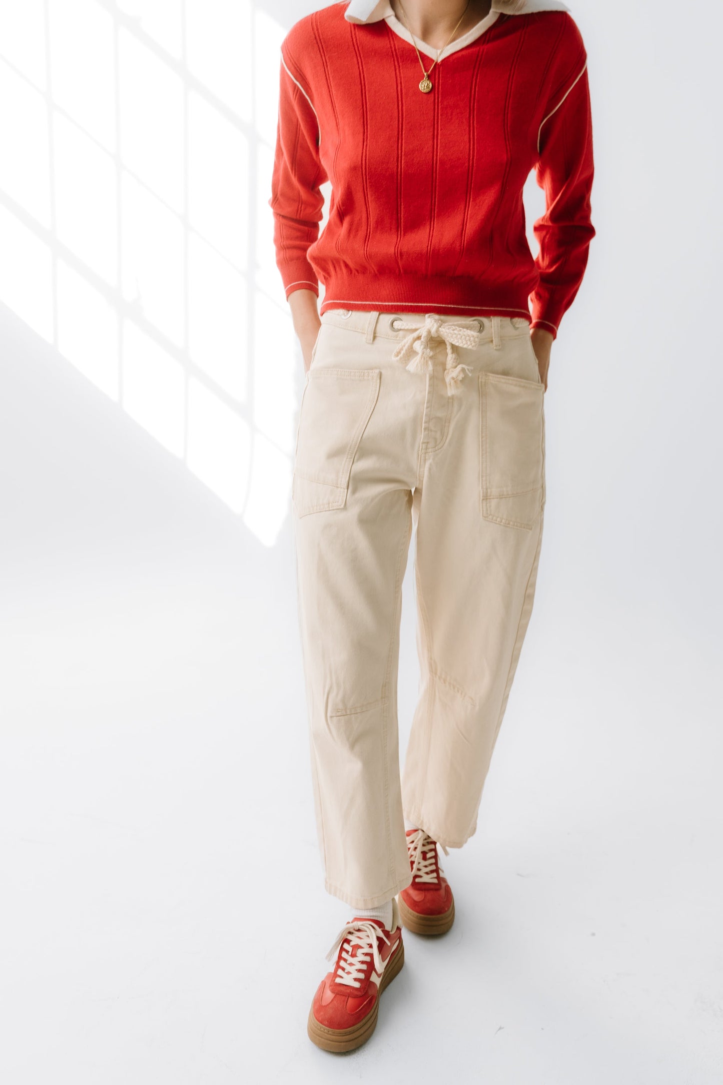 Jocelyn Barrel Jeans in Cream - FINAL SALE