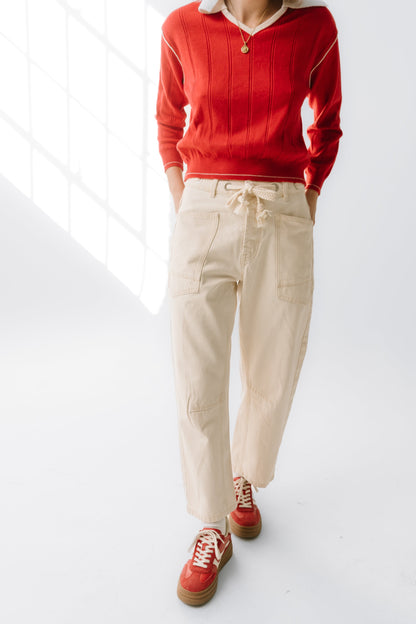 Jocelyn Barrel Jeans in Cream - FINAL SALE