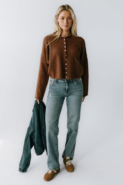 Maci Cardigan in Brown