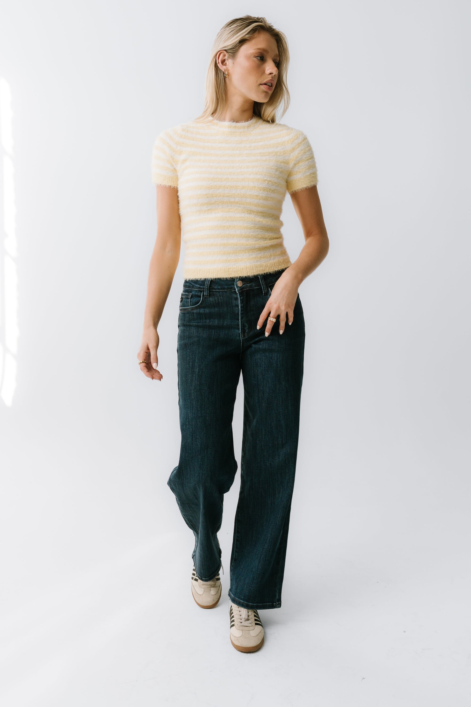 Mazie Fuzzy Sweater in Yellow