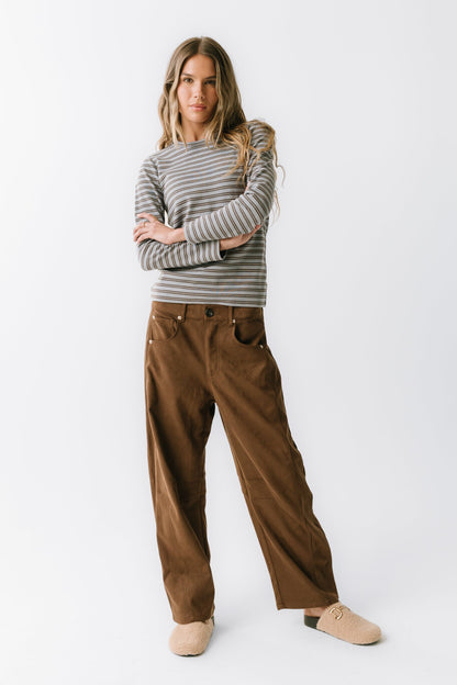 Makayla Shirt in Striped Blue - FINAL SALE