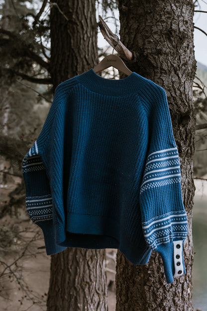 Jayda Oversized Sweater in Blue - FINAL SALE