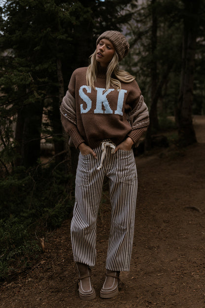 Jocelyn Barrel Jeans in Brown