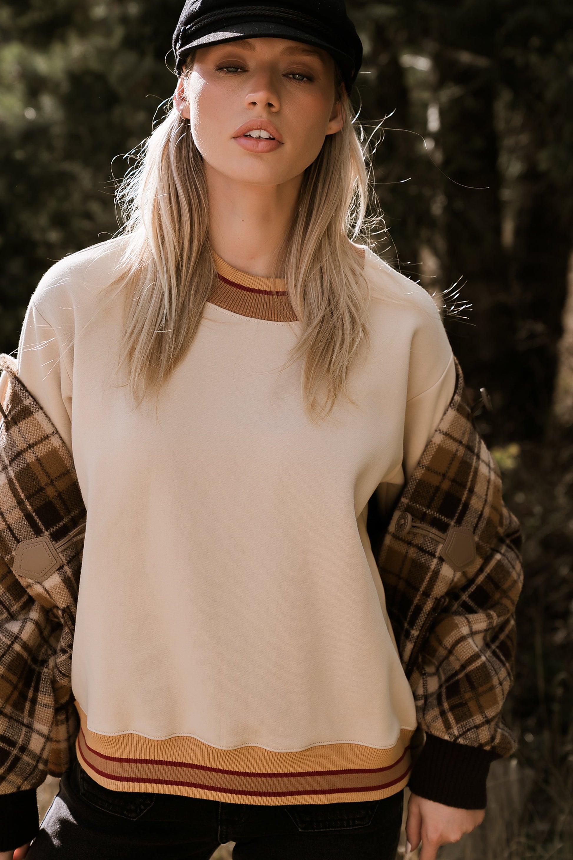 Marie Oversized Sweatshirt in Bone