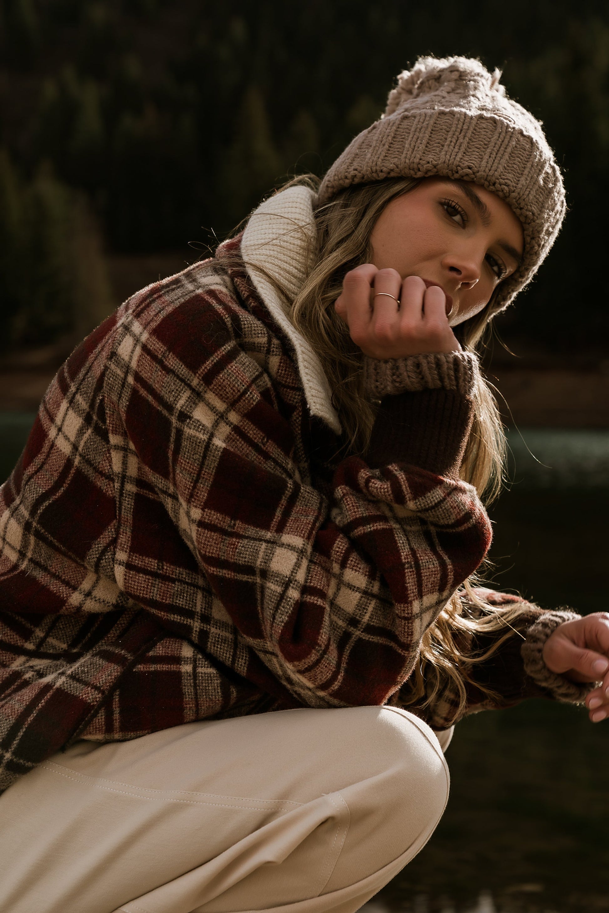 Gigi Plaid Jacket in Red - FINAL SALE