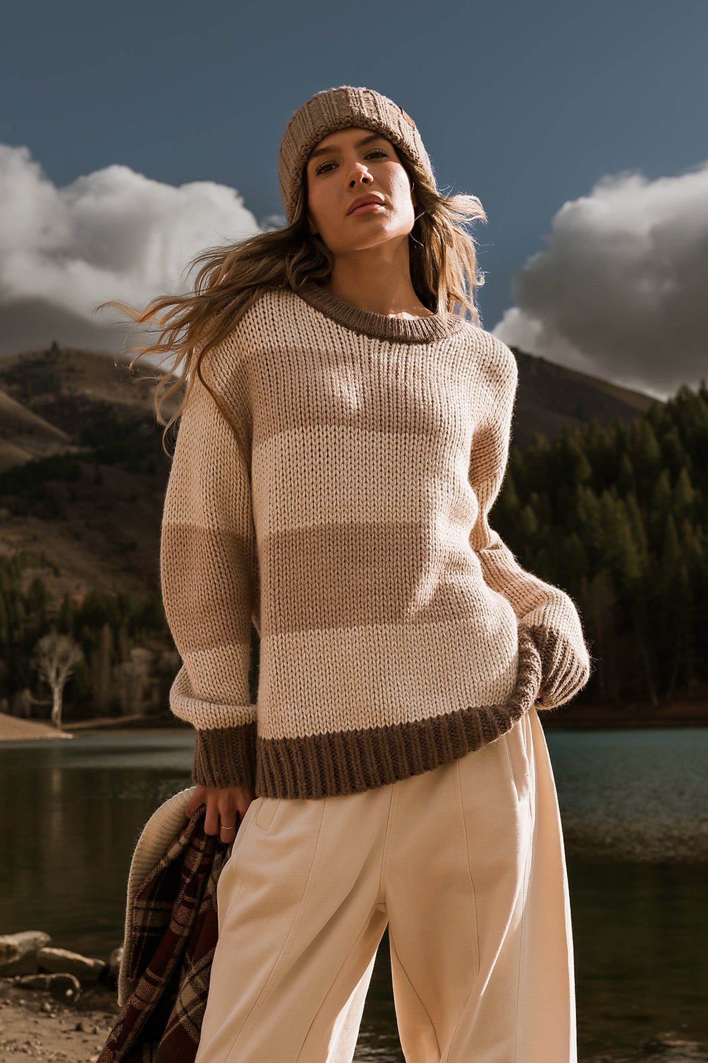 Jolene Striped Sweater in Brown - FINAL SALE