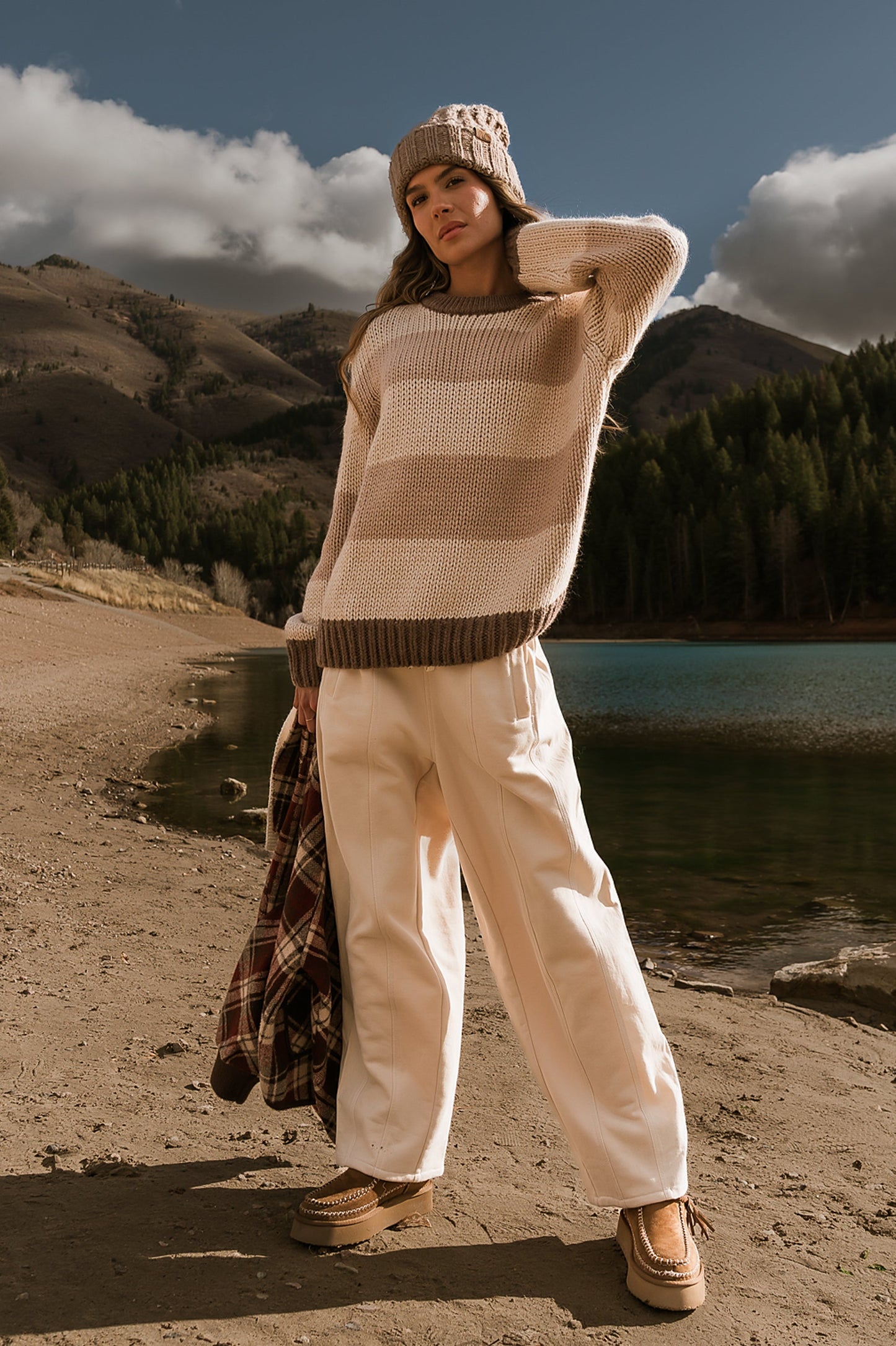 Jolene Striped Sweater in Brown - FINAL SALE