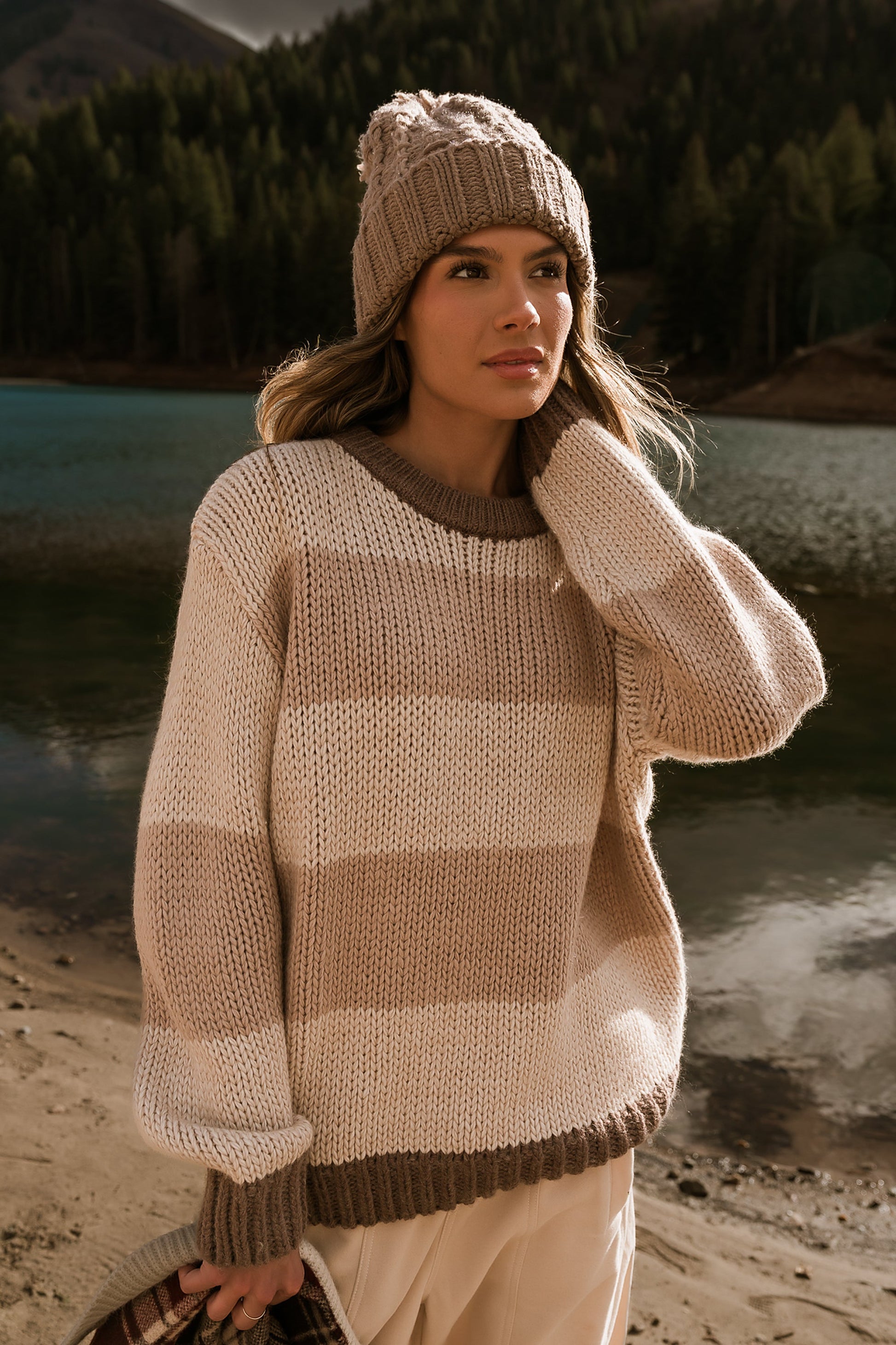 Jolene Striped Sweater in Brown - FINAL SALE