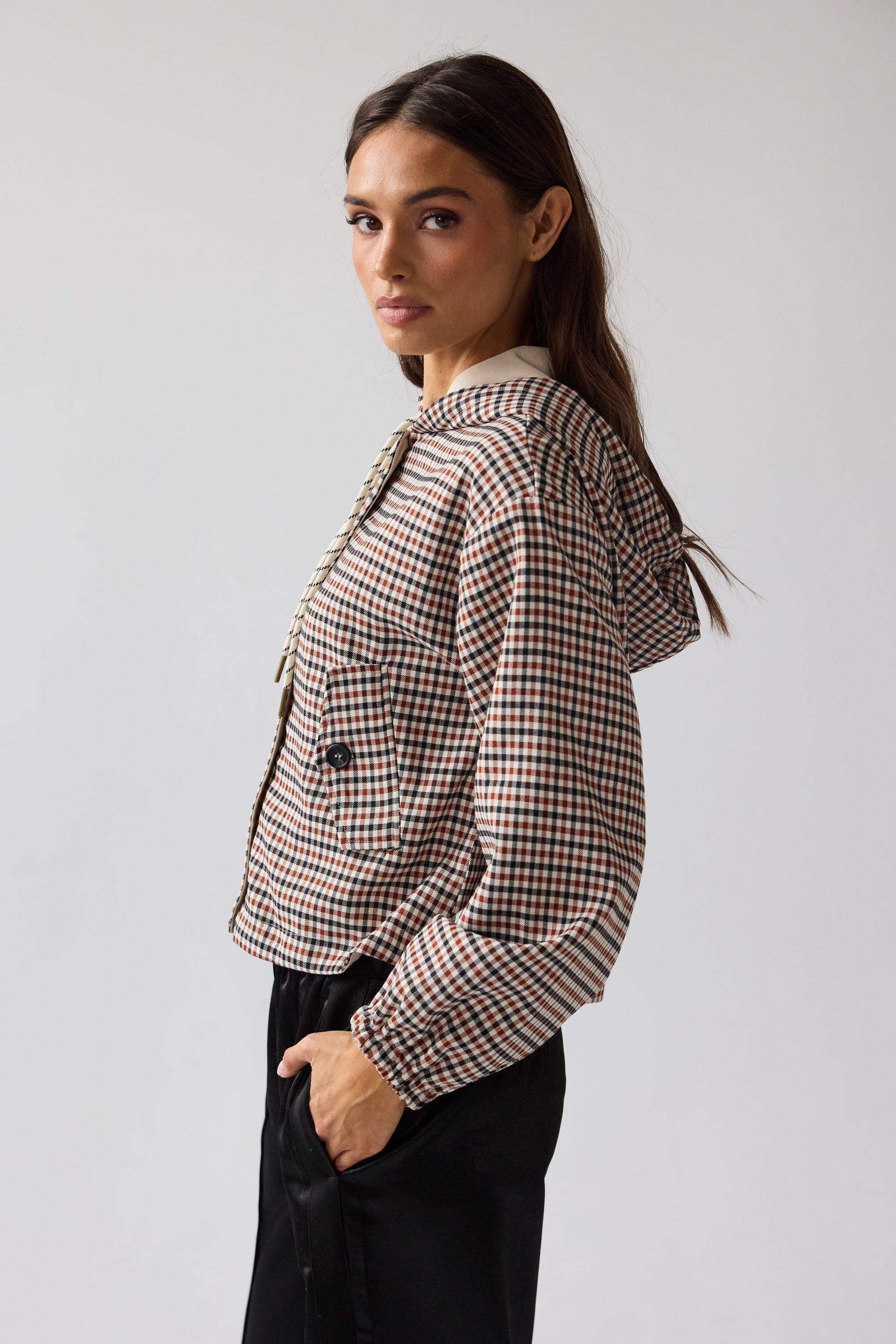 Ross Plaid Jacket in Rust