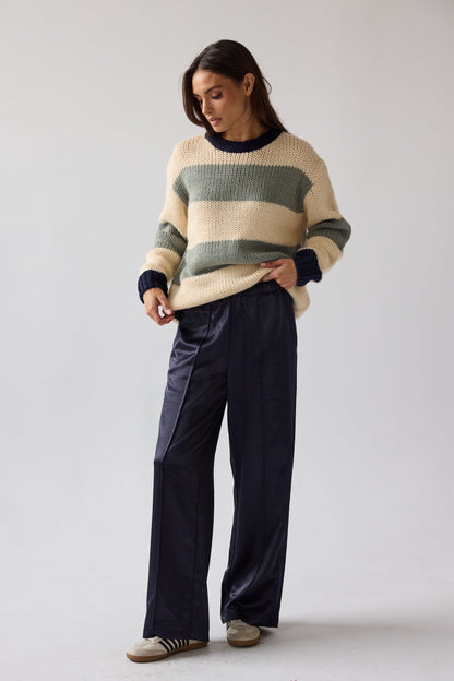 Jolene Striped Sweater in Navy - FINAL SALE