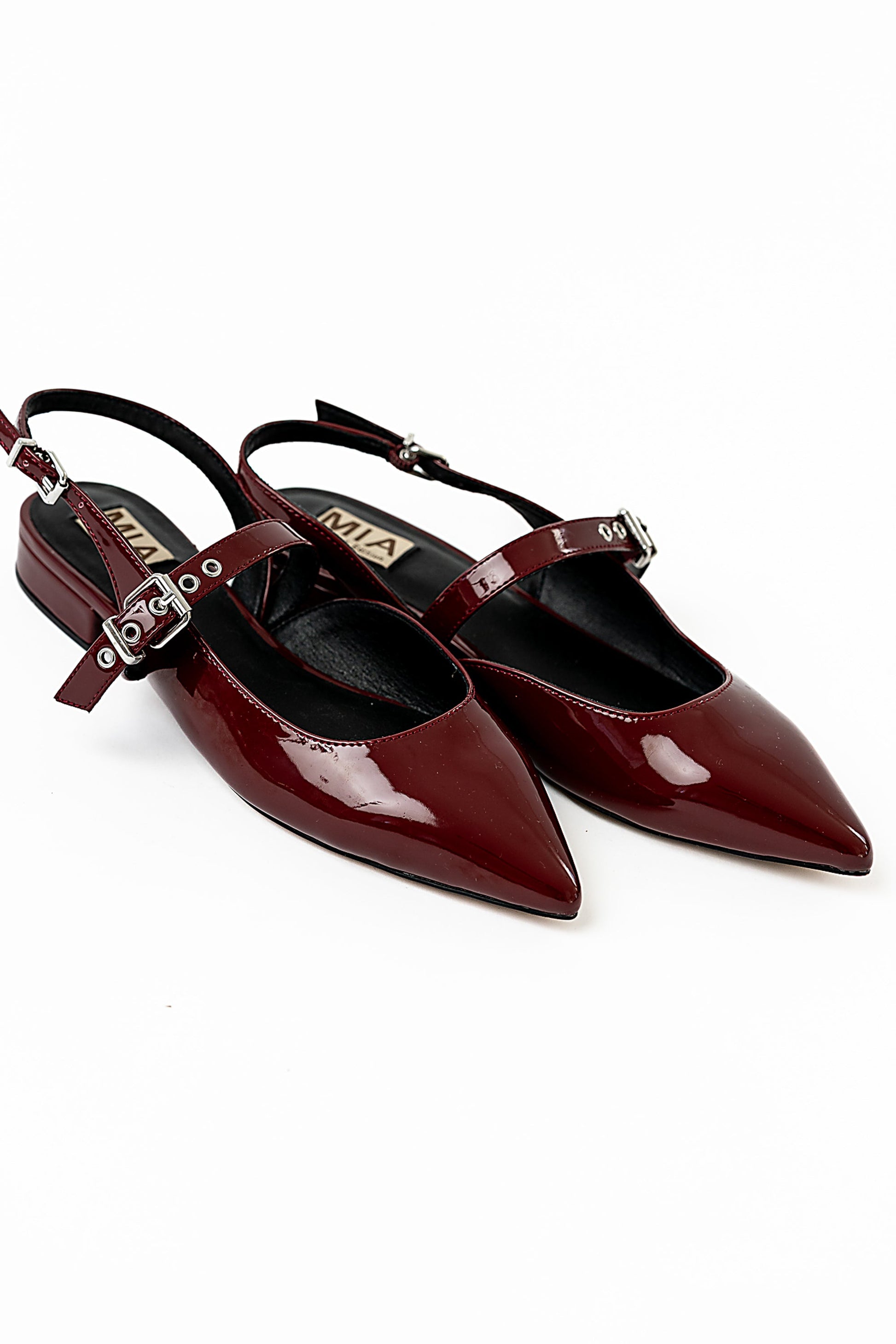 Aire Slingback Flats in Burgundy