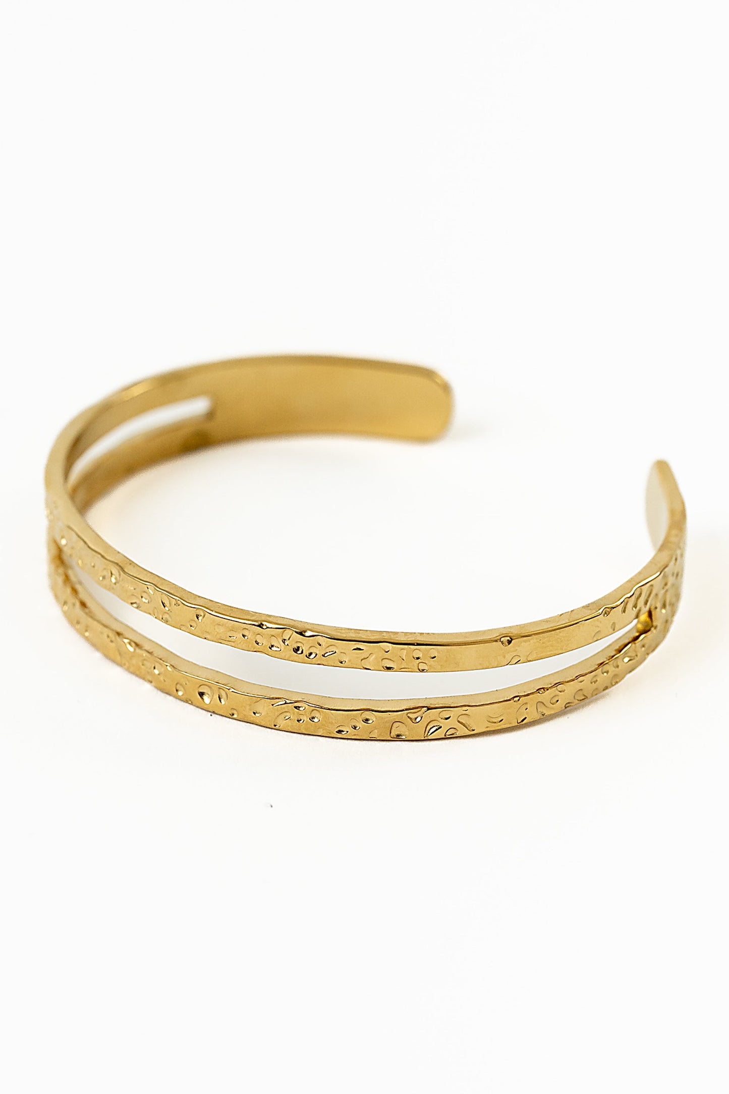 Nancy Textured Cuff in Gold