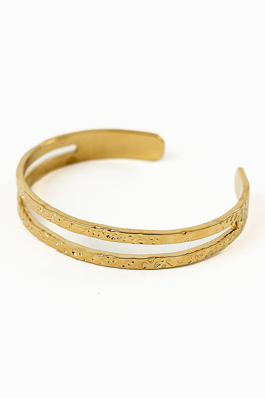 Nancy Textured Cuff in Gold