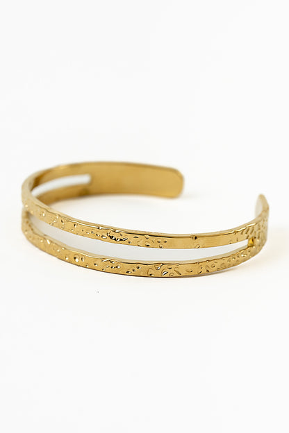 Nancy Textured Cuff in Gold