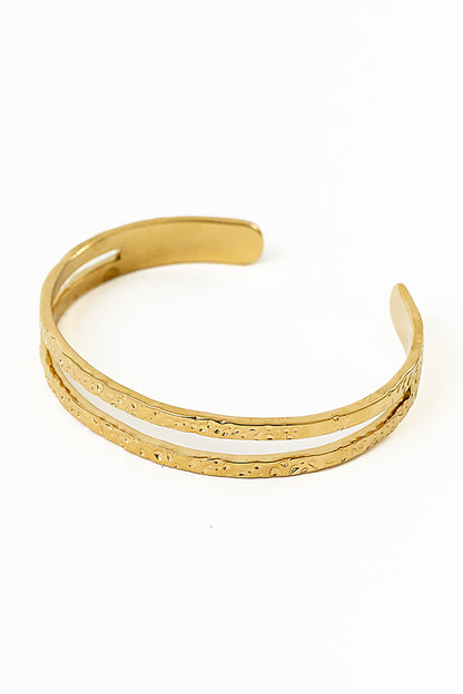 Nancy Textured Cuff in Gold
