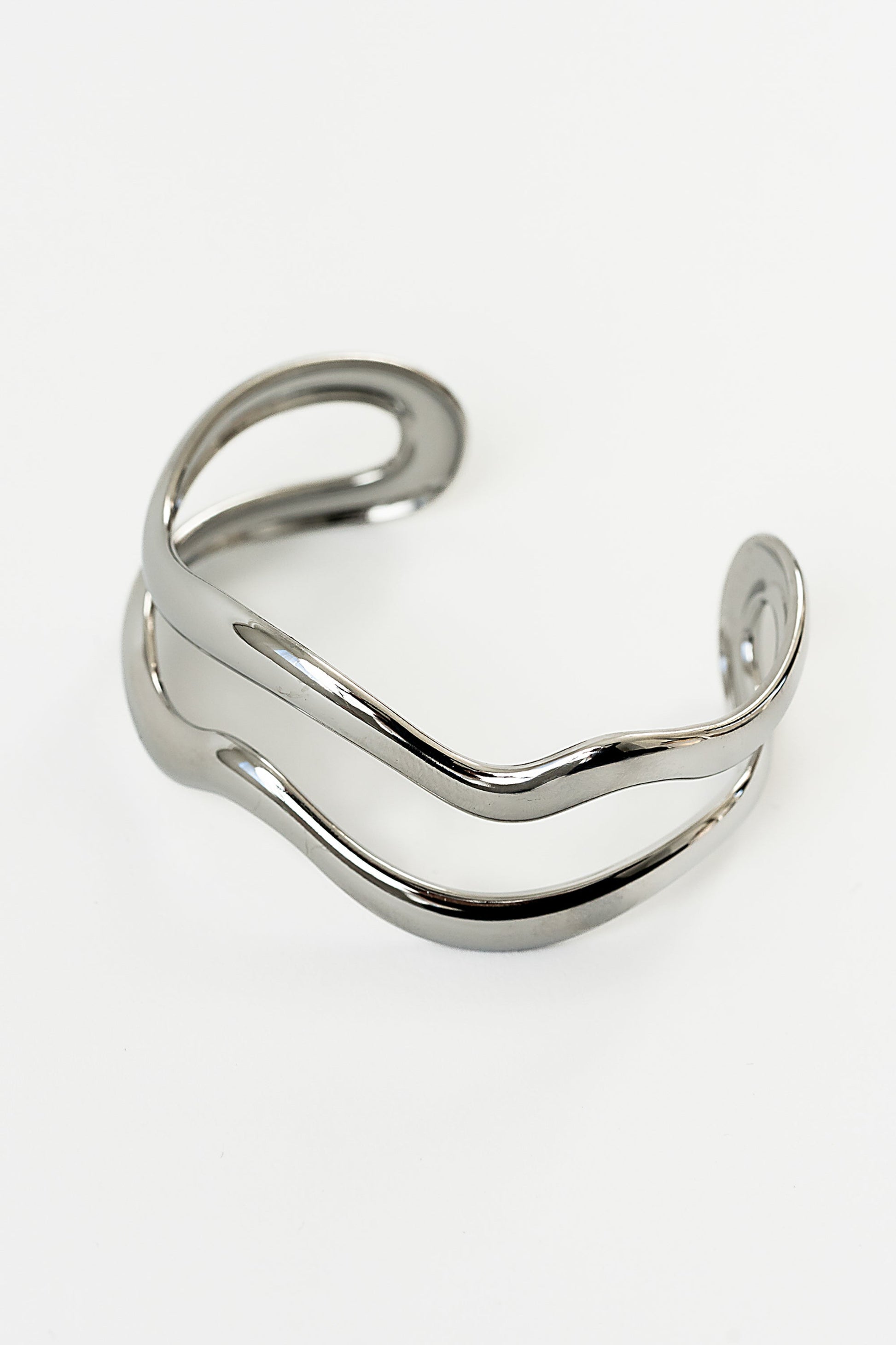 Quinny Abstract Cuff in Silver