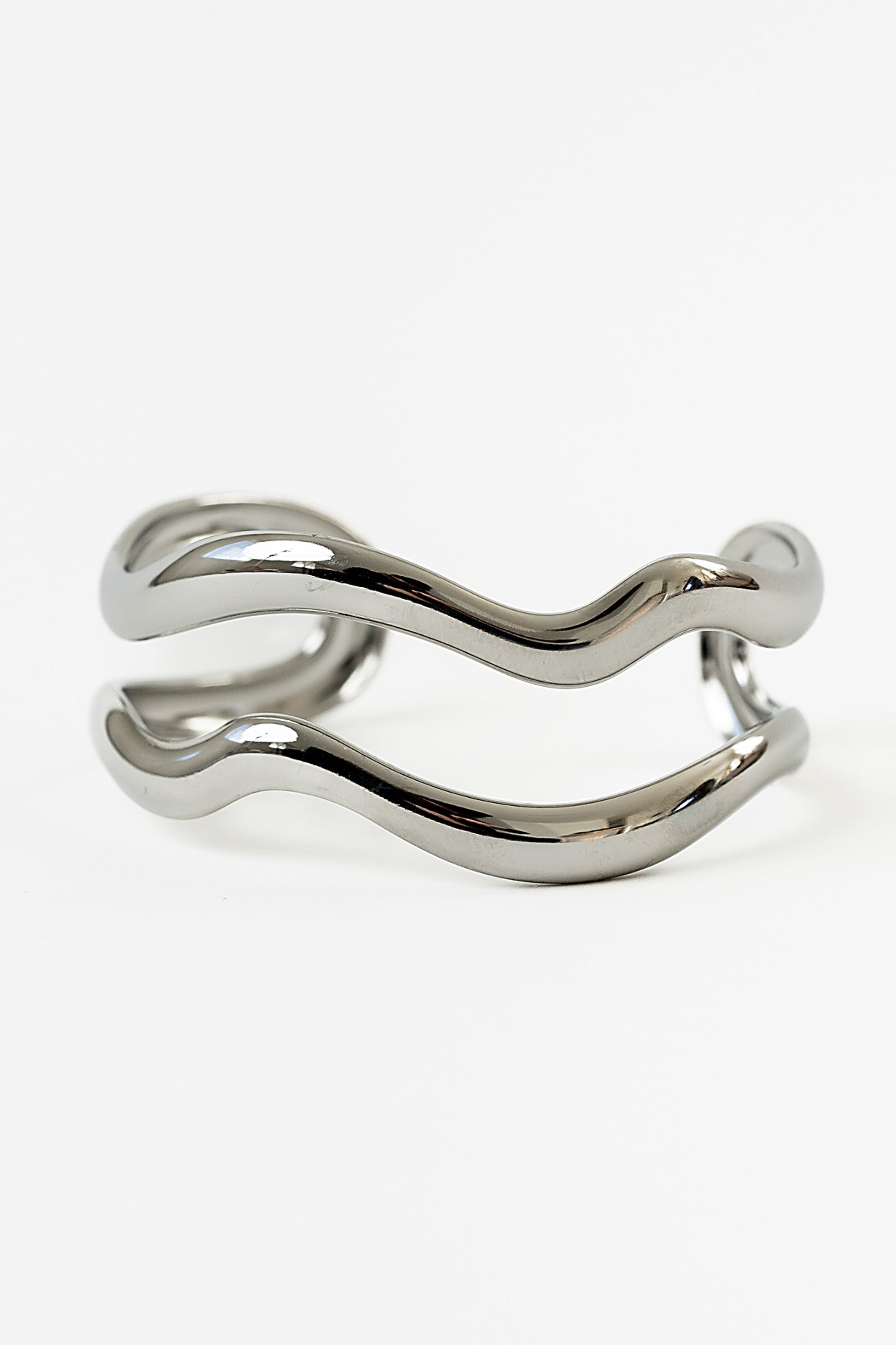 Quinny Abstract Cuff in Silver