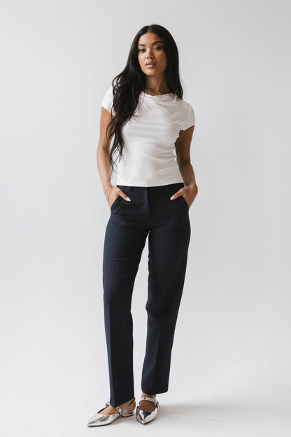 Paula Cowl Neck Top in White