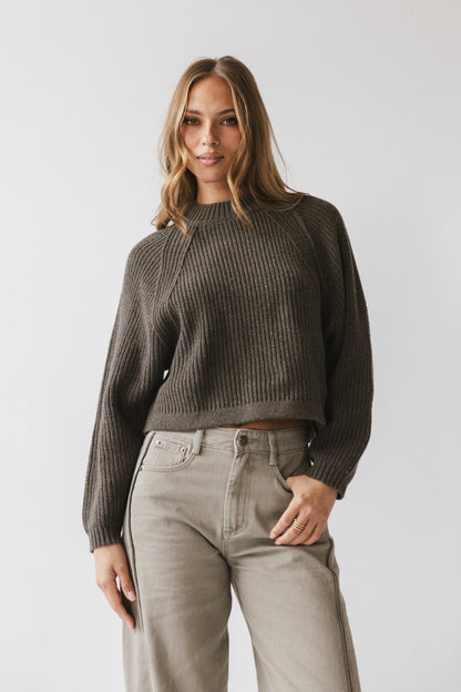 Shayla Knit Sweater in Charcoal
