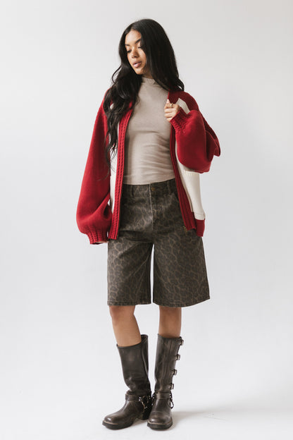 Paula Oversized Jacket in Red