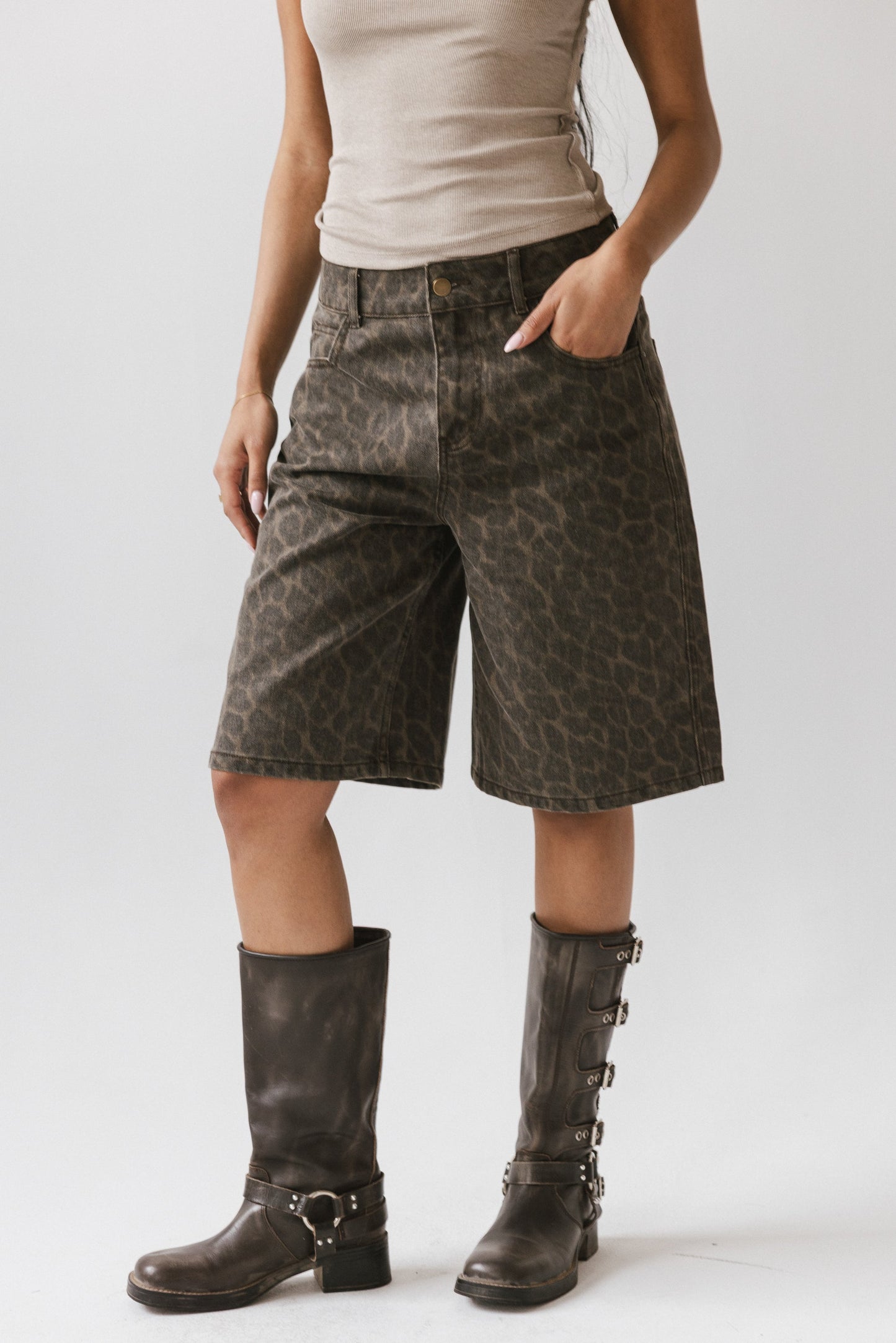 Jessy Leopard Bermuda Shorts - FINAL SALE