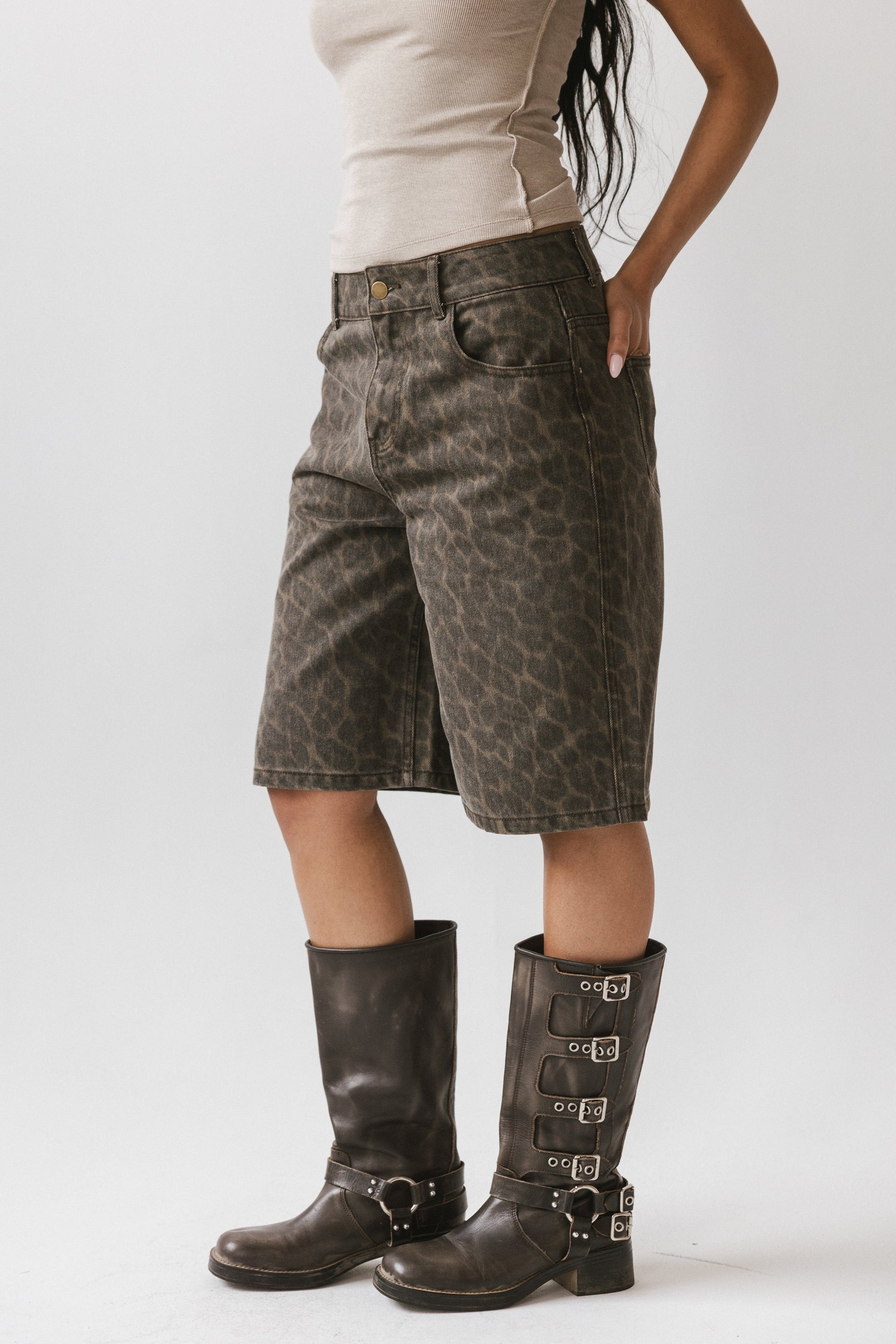 Jessy Leopard Bermuda Shorts - FINAL SALE