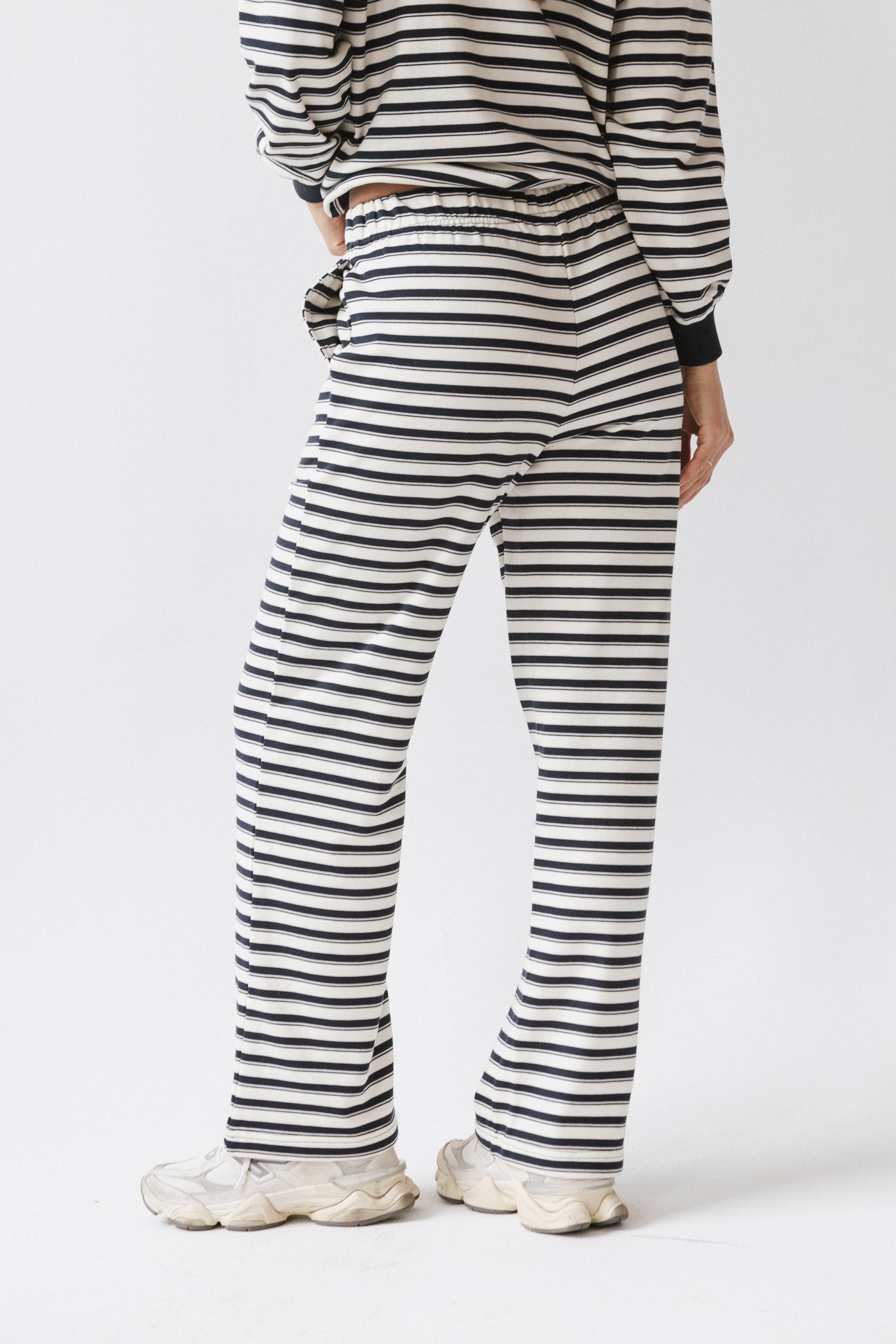Taya Striped Wide Leg Pants in Navy - FINAL SALE